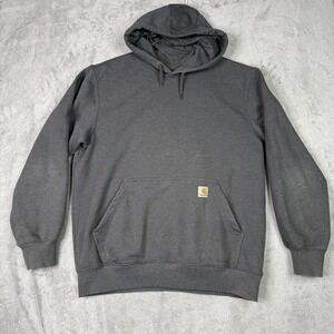 Carhartt Men's Dark Gray Hooded Sweatshirt Pullover K122
